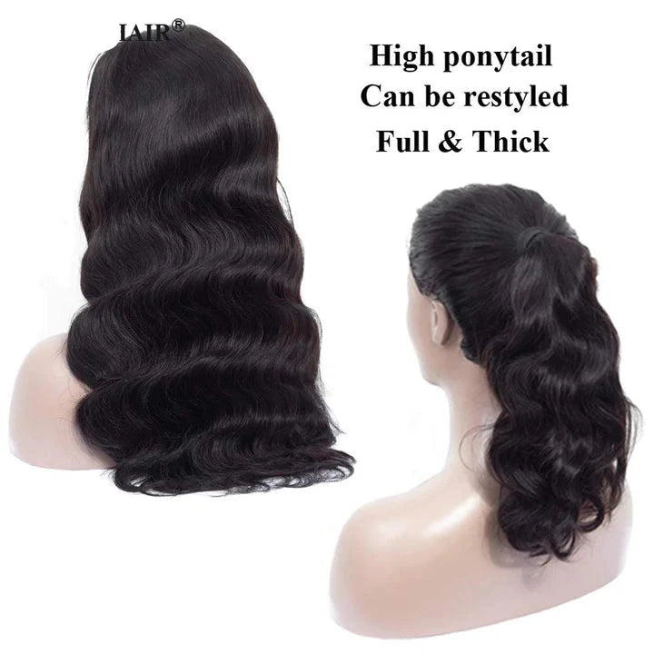 Cacaolux Body Wave 13x4 Lace Front Wig 180% Density Pre Plucked Human Hair Wigs