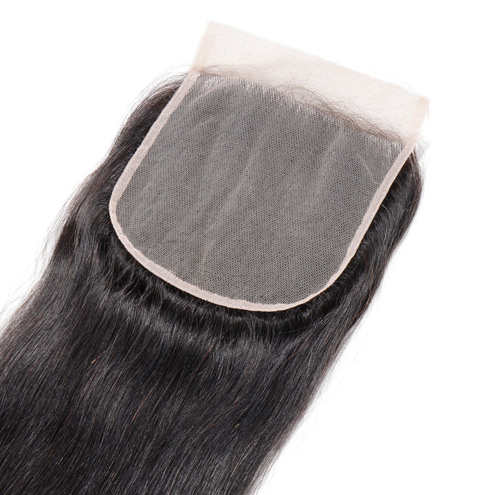 Brazilian Straight 6x6 Free Part Lace Closure 100% Unprocessed Human Hair Soft and Silky Lace Closure Natural Black with Baby Hair