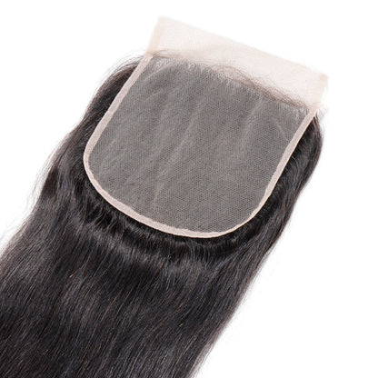 Brazilian Straight 6x6 Free Part Lace Closure 100% Unprocessed Human Hair Soft and Silky Lace Closure Natural Black with Baby Hair