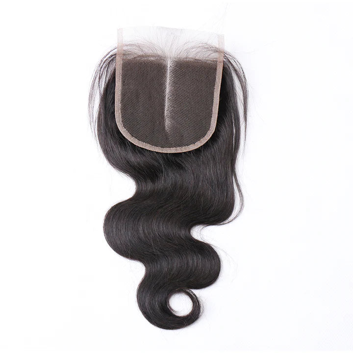 Brazilian Hair 4X4 Body Wave Middle Part Lace Closure Pre Plucked with Baby Hair For Black Women Free Shipping