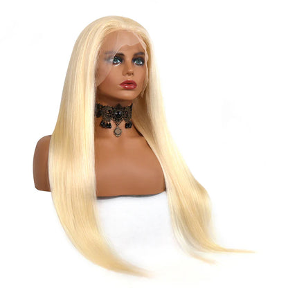 613 Honey Blonde Lace Front Wigs 13x4 Frontal Lace Wig 200% Density Straight Human Hair Wigs Pre Plucked For Woman