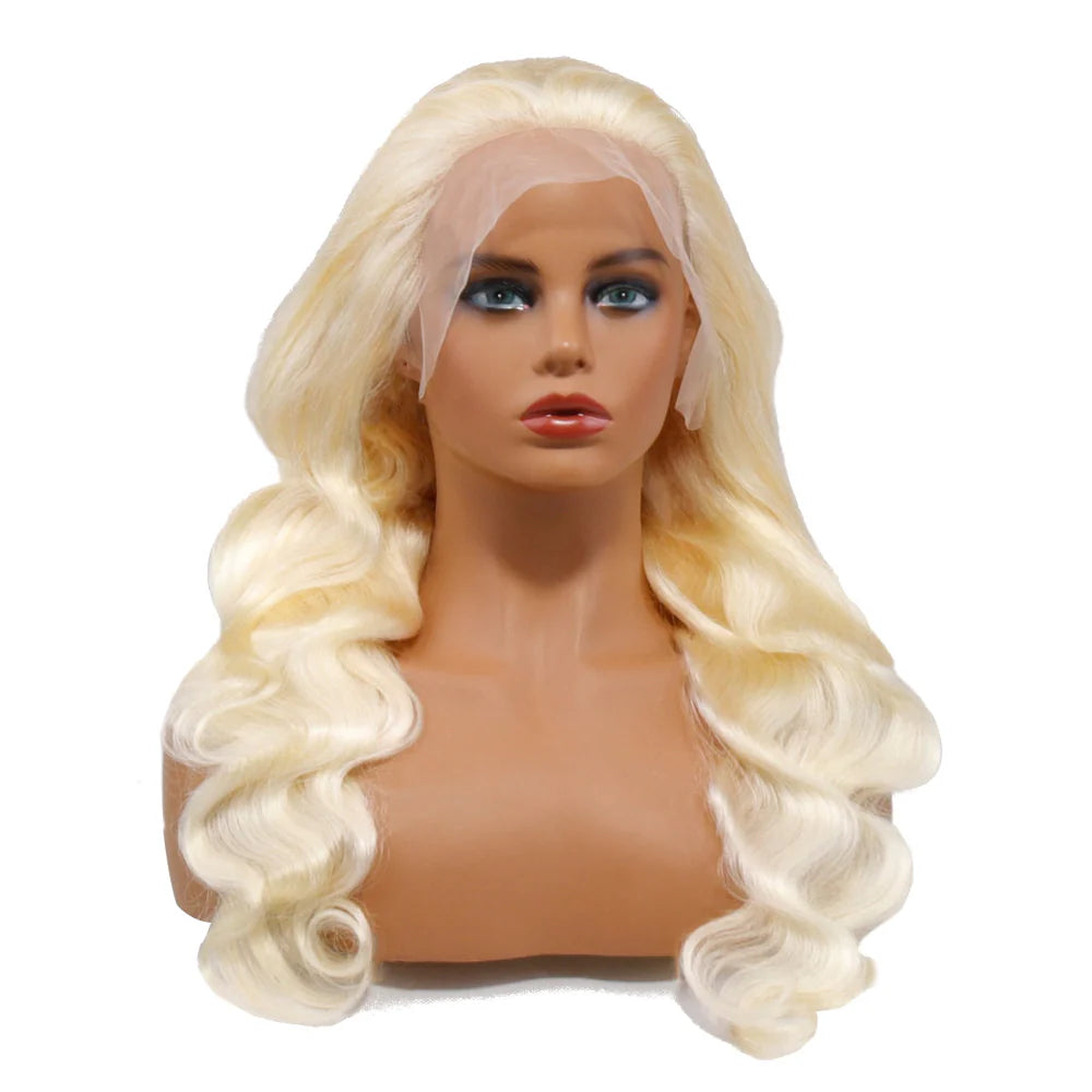 613 Lace Front Wig Human Hair Body Wave Wigs for Women 13x4 Virgin Blonde Lace Frontal Human Hair Wig Pre Plucked with Baby Hair