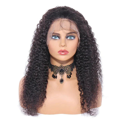 Lace Wig Kinky Curly Virgin Human Hair Wigs Pre Plucked with Baby Hair