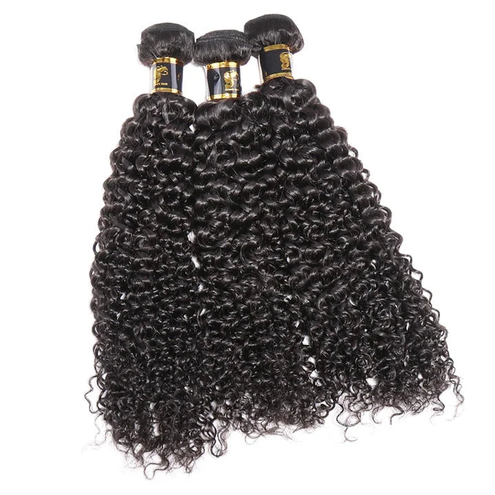 Cacaolux Hair Kinky Curly Bundles With Closure 3 Bundles Virgin Human Hair Free Shipping