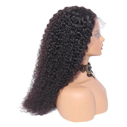 Lace Wig Kinky Curly Virgin Human Hair Wigs Pre Plucked with Baby Hair