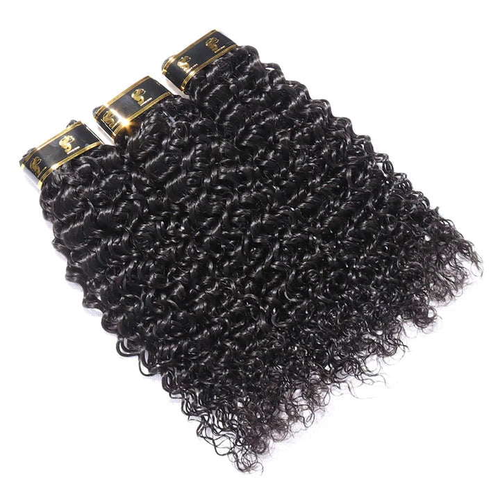 Cacaolux Italian Curly Human Hair Bundles with Closure Brazilian Virgin Hair Free Shipping