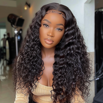 Lace Wig Kinky Curly Virgin Human Hair Wigs Pre Plucked with Baby Hair