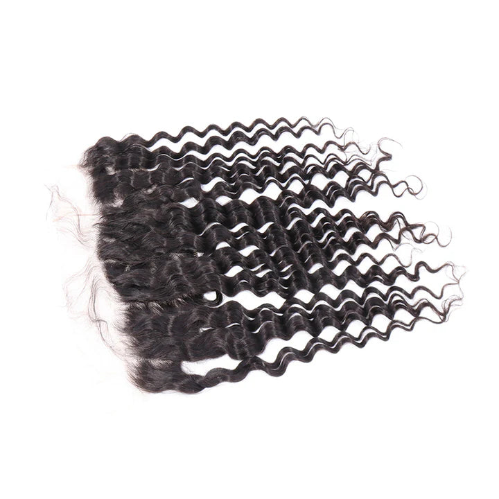 100% Unprocessed Human Hair 13x4 Loose deep Lace Frontal Natural Wave hair accessories