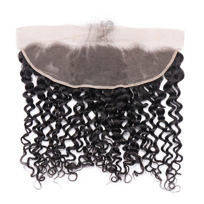 Brazilian Italian Wave 13x4 Ear To Ear Lace Frontal Swiss Lace Virgin Hair Italian Curly Closure Free part With Baby Hair