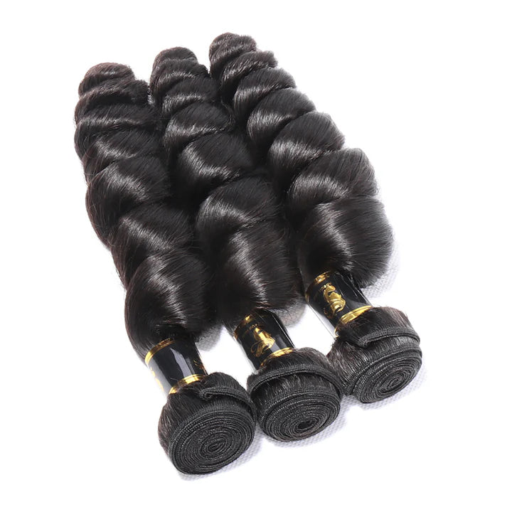 Brazilian Hair 100% Unprocessed Loose Wave 4 Bundles Human Weaves Sew In Hair Extensions