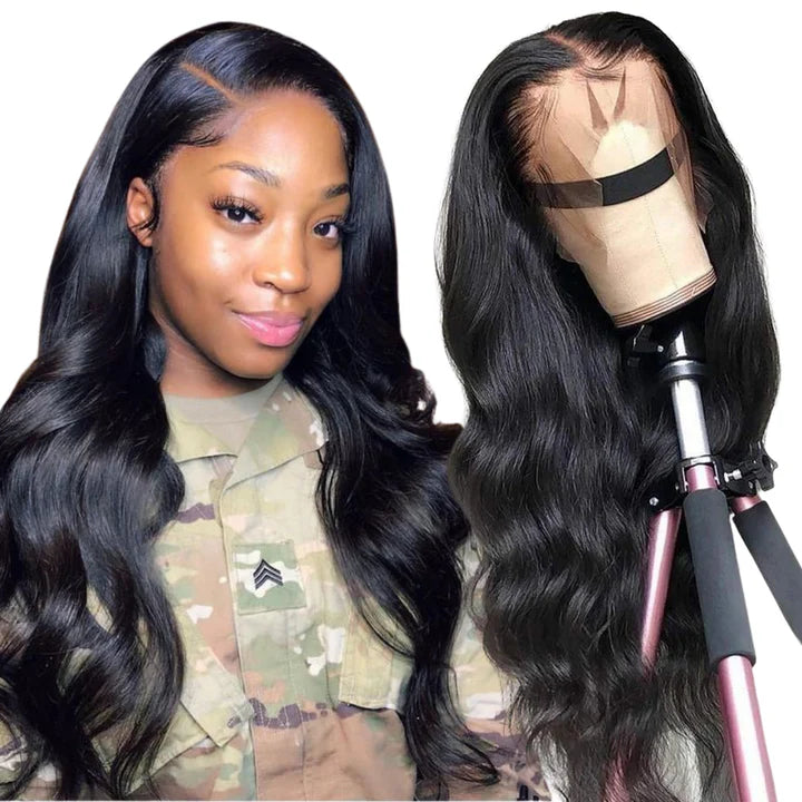 Cacaolux Body Wave 13x4 Lace Front Wig 180% Density Pre Plucked Human Hair Wigs