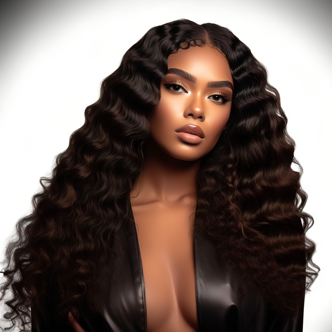 Brazilian Deep Wave 4x4 Lace Closure Free Part Deep Curly Human Hair Accessories Naturl Black Soft and Smooth