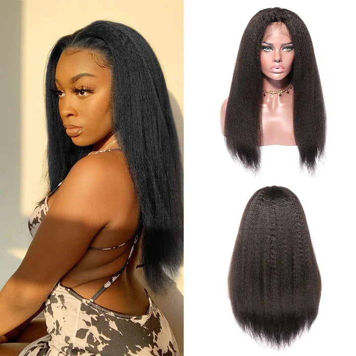 Black Women Straight Hair Wigs Easy  Wear for Daily Use with Baby Hair